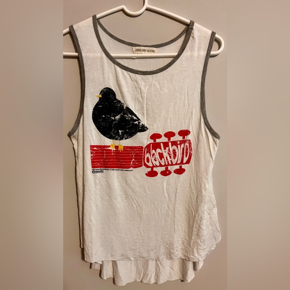 James Dry Goods blackbird Beatles tank tee size M